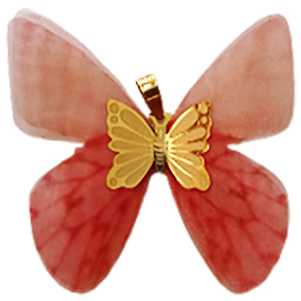 آویز گردنبند طلا 18 عیار زنانه مدل پروانه کد G01