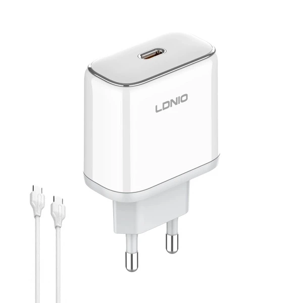 شارژر دیواری 45 وات الدینیو مدل Q1415 به همراه کابل USB-C