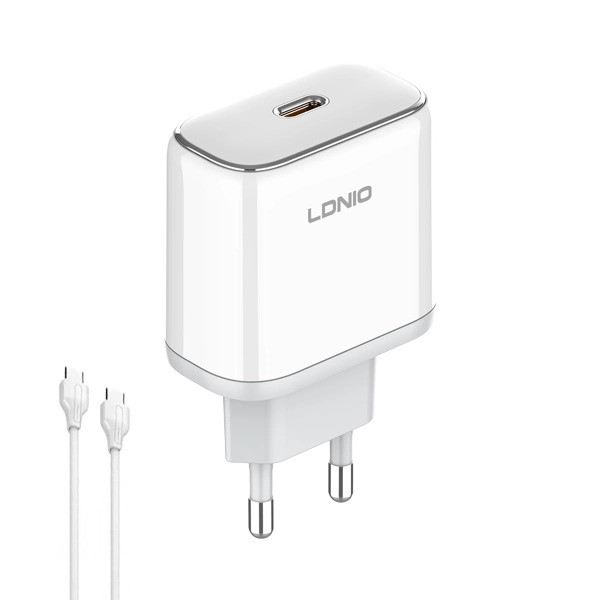 شارژر دیواری 45 وات الدینیو مدل Q1415 به همراه کابل USB-C