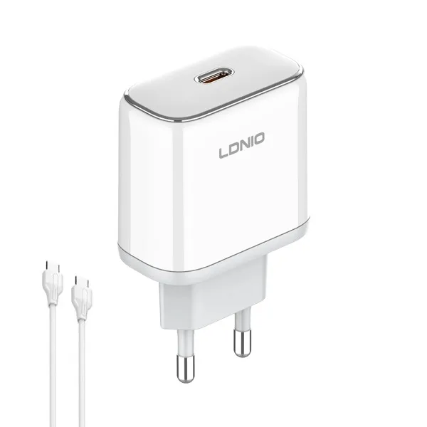 شارژر دیواری 45 وات الدینیو مدل Q1415 به همراه کابل USB-C