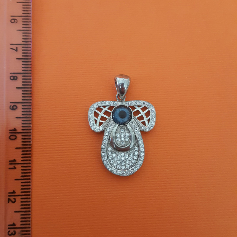 آویز گردنبند نقره زنانه مدل چشم نظر AMT_M060