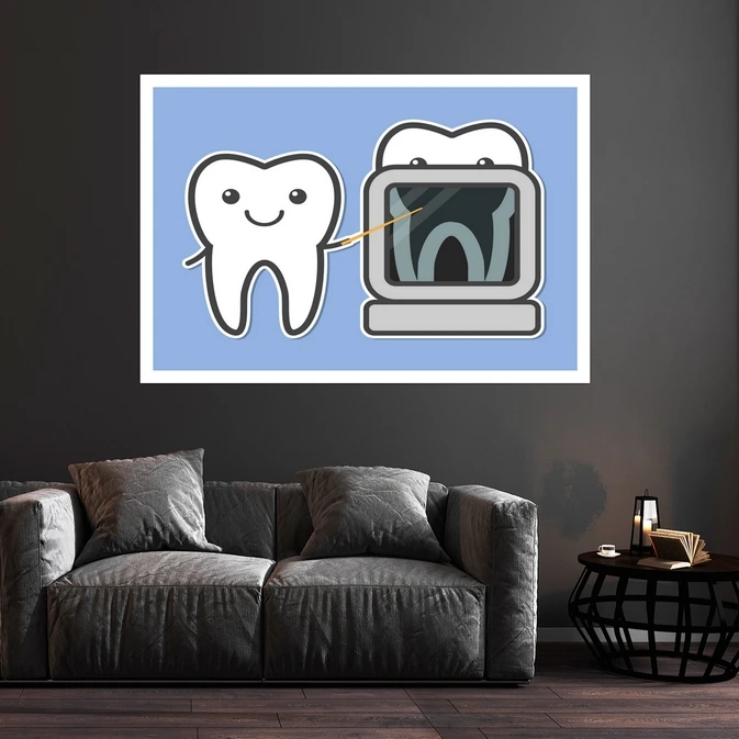 تابلو بکلیت طرح دهان و دندان مدل قاب شاسی W-s9504