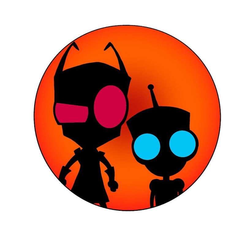 استیکر لپ تاپ طرح Invader Zim Is Here مهاجم کد ST-372