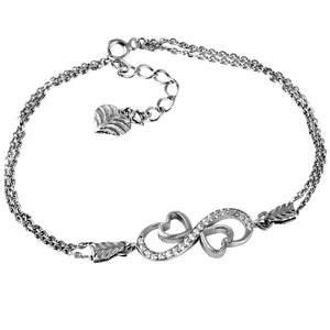 دستبند نقره مدوکلاس كد 180319