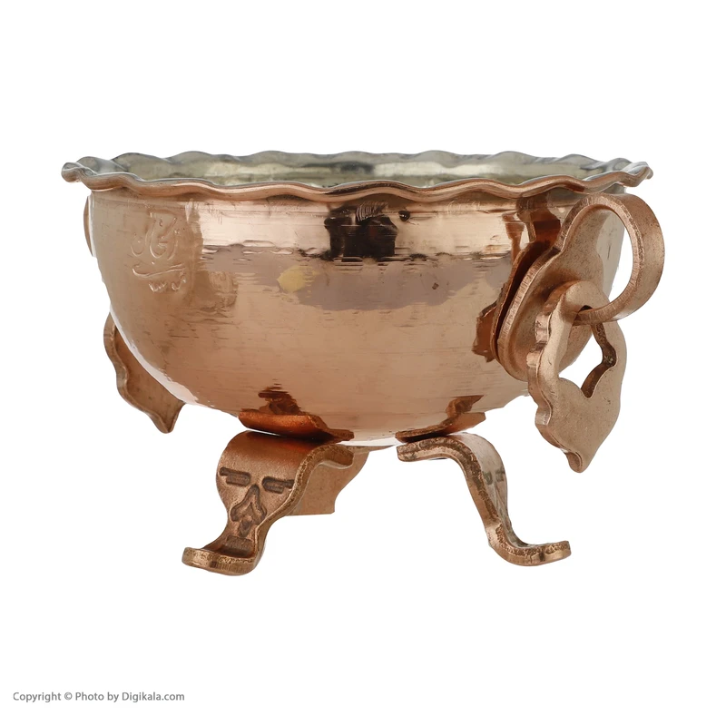 عکس شماره 8 : آجیل خوری مسی زنجان موسوی مدل سه پایه کد 010