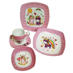 سرویس غذاخوری5 تکه کودک طرح اسب تک شاخ