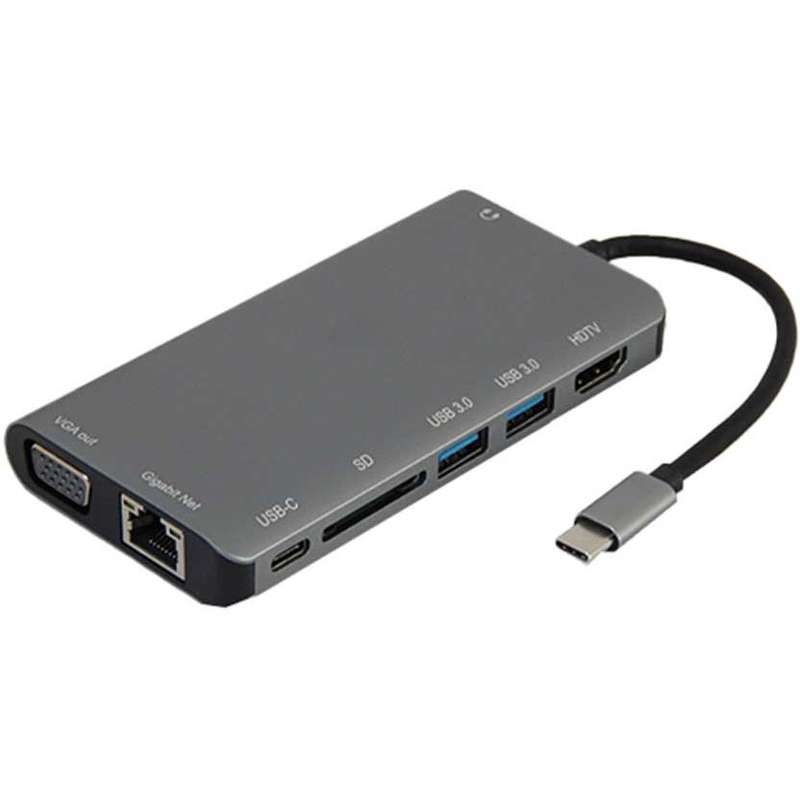 هاب داک استیشن هشت پورت USB-C مدل 9591BD هاب داک استیشن هشت پورت USB-C مدل 9591BD