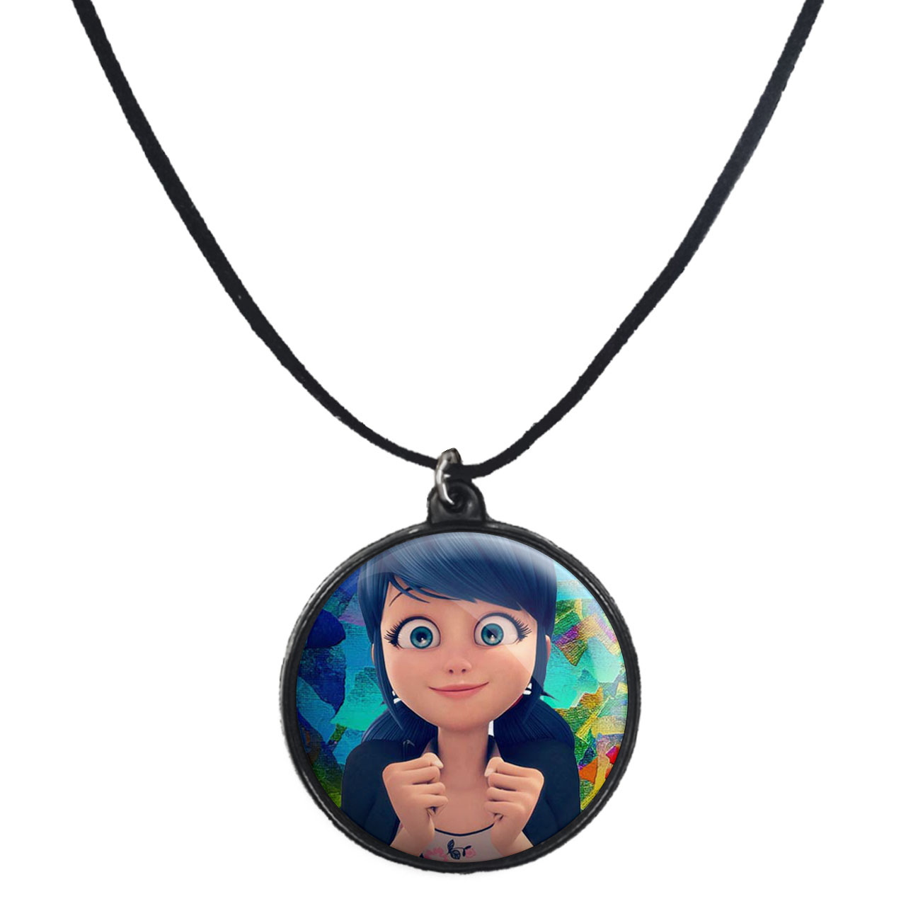 گردنبند پرمانه طرح کفشدوزکی کد pmb.1521 مدل دو طرفه