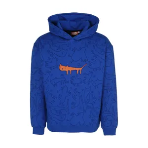 هودی مردانه تچر مدل شهرما رنگ آبی کاربنی