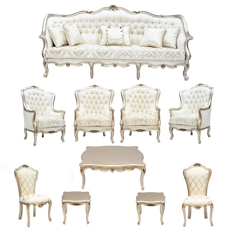 مبل 9 نفره مدل استانبول به همراه میز پذیرایی مجموعه 3 عددی