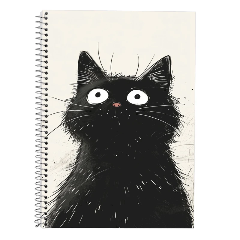 دفتر زبان 50 برگ مدوپد مدل دو خط طرح گربه کد DF14758