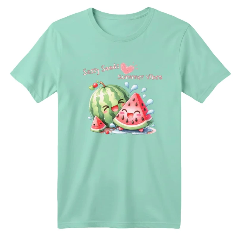 تی شرت آستین کوتاه بچگانه مدل هندوانه یلدایی کد 74