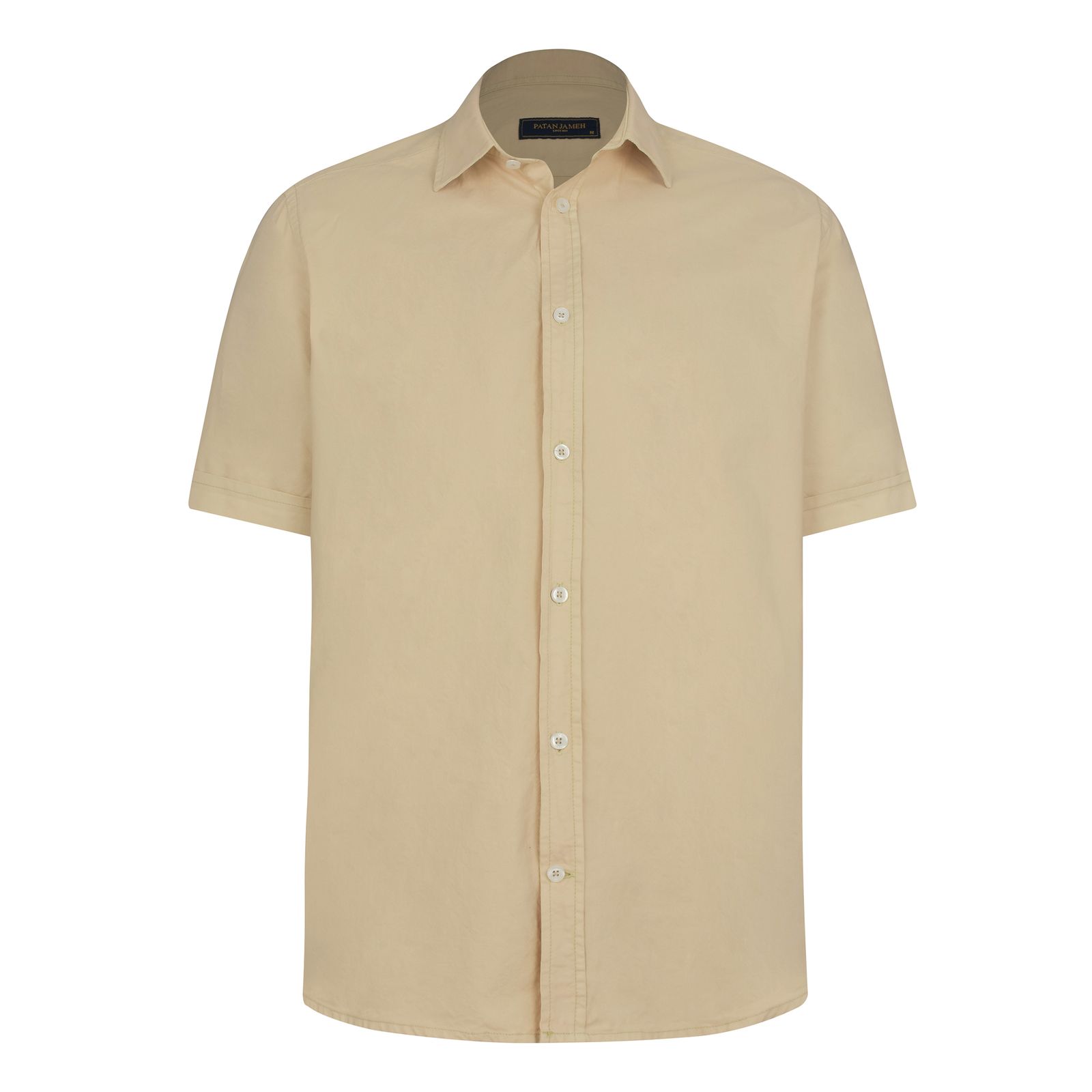 پیراهن آستین کوتاه یقه برگردان مردانه پاتن جامه مدل کتان MC8113 -  - 1