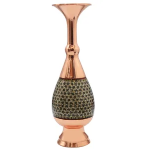 گلدان مسی خاتم کاری کد 01