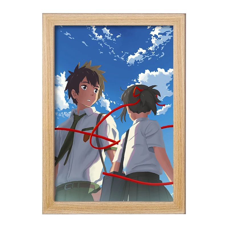 تابلو خندالو مدل تاکی تاچیبانا و میتسویا میامیزو انیمه یورنیم Your Name  کد 16246