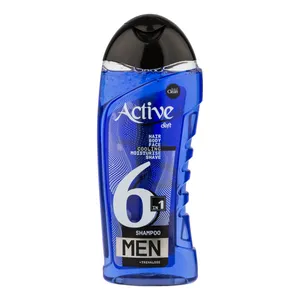 شامپو بدن اکتیو مدل 6in1 با رایحه خنک مناسب برای انواع پوست وزن 400 گرم