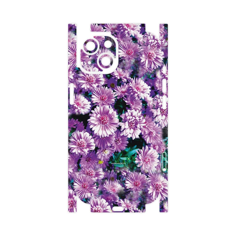 برچسب پوششی ماهوت مدل Purple_Flower-FullSkin مناسب برای گوشی موبایل اپل iPhone 15