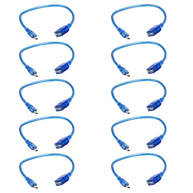 کابل MiniUSB OTG مدل 002 طول 0.3 متر بسته 10 عددی