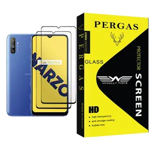 Waily Nice Pergas Glass MIX002 Screen Protector For Realme Narzo 10A Pack Of 2