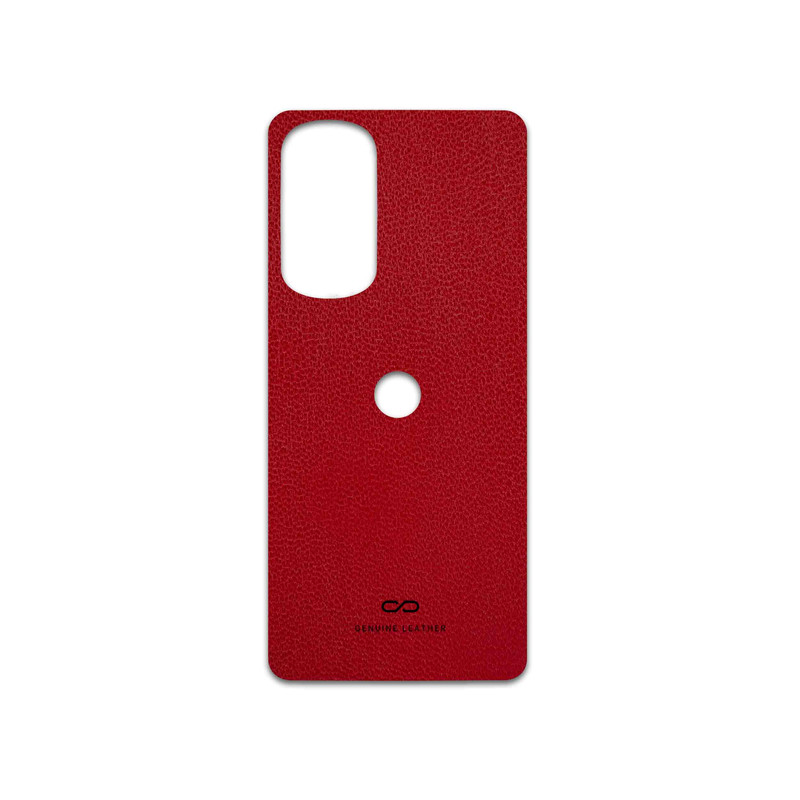 برچسب پوششی ماهوت مدل Red-Leather مناسب برای گوشی موبایل موتورولا Edge 30