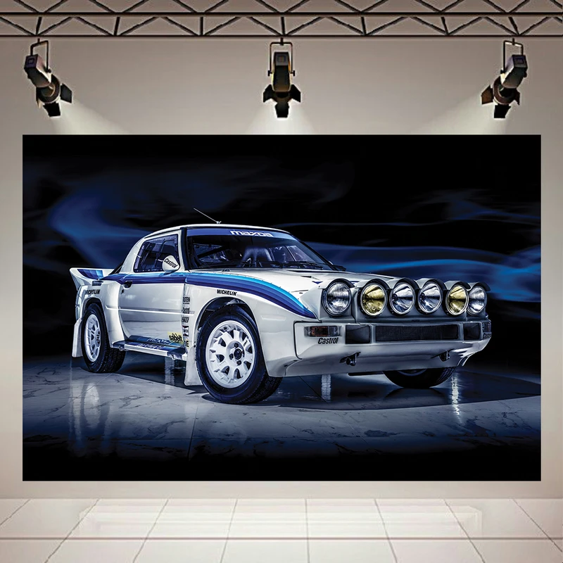 تابلو بوم طرح ماشین کلاسیک مدل Mazda RX 7 Evo Group B 1985 کد AR3270
