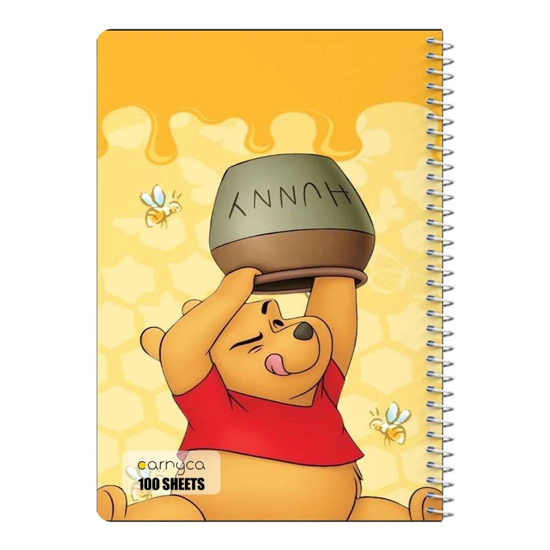 دفتر مشق 100 برگ سیمی کارنیکا طرح وینی خرسه Winnie the Pooh کد 58689