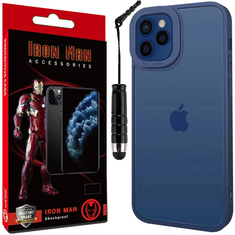کاور آیرون من مدل Pro Camera مناسب برای گوشی موبایل اپل Iphone 15 Pro به همراه قلم لمسی