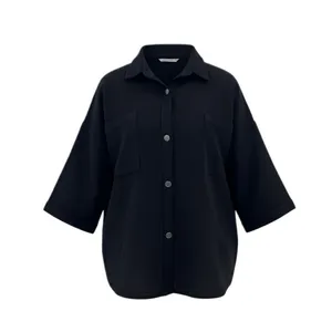 شومیز آستین سه ربع یقه برگردان زنانه مدل P1174