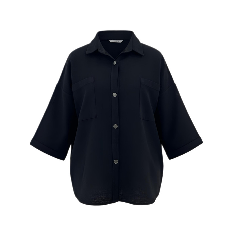 شومیز آستین سه ربع یقه برگردان زنانه مدل P1174
