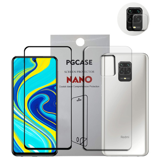 محافظ صفحه نمایش سرامیکی مدل Star Max مناسب برای گوشی موبایل شیائومی Redmi Note 9 Pro به همراه محافظ لنز دوربین و محافظ پشت گوشی