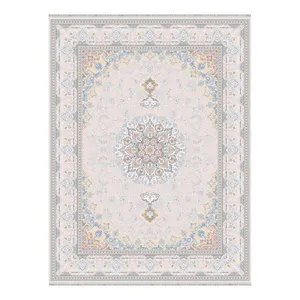 فرش ماشینی طرح اصفهان کد AR100501HB  زمینه کرم