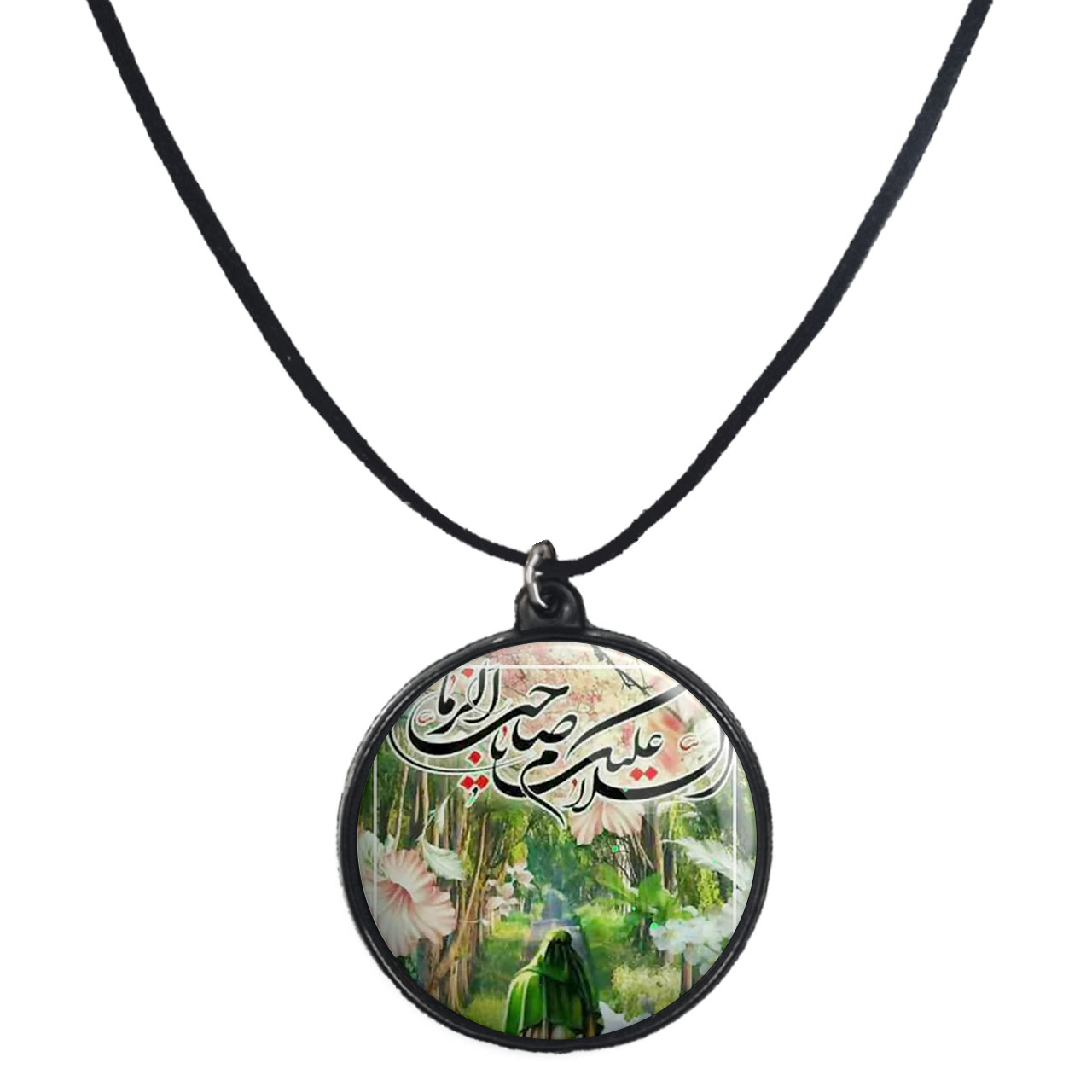 گردنبند پرمانه طرح امام زمان کد pmb.24187 مدل دو طرفه