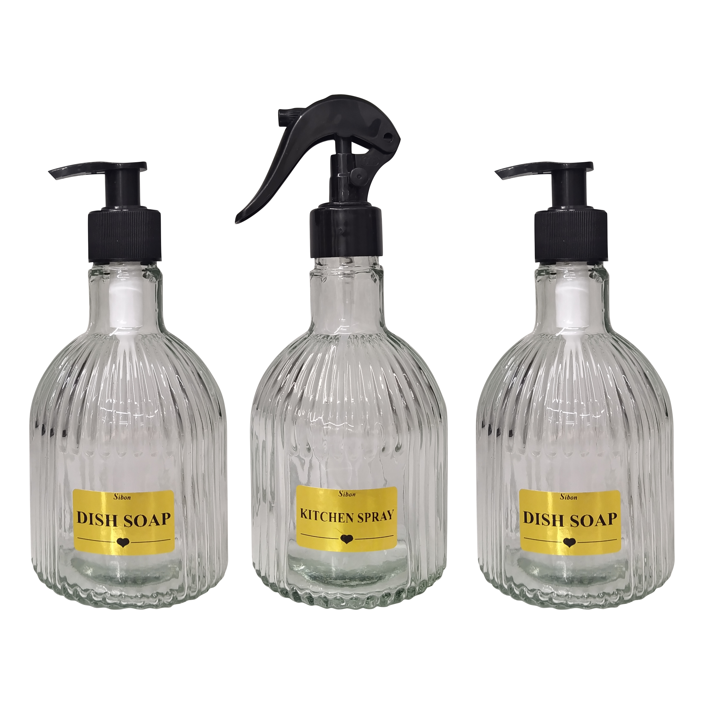 پمپ مایع ظرفشویی مدل line مجموعه دو عددی به همراه اسپری