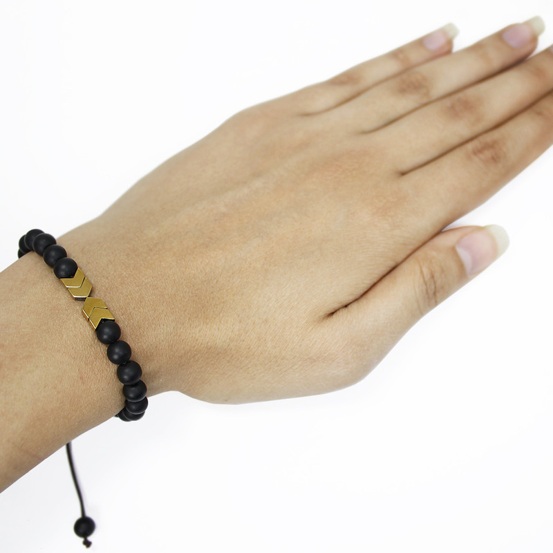 دستبند مدل حدید و اونیکس کد 4717