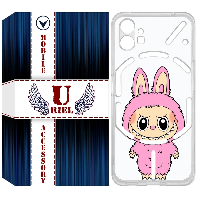کاور یوریل مدل Clear کد 129 طرح لبوبو Labubu مناسب برای گوشی موبایل ناتینگ فون Nothing Phone 1