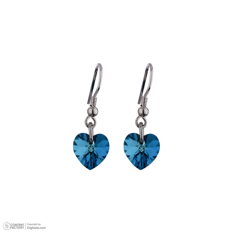 گوشواره نقره زنانه مدل قلب جواهری کد 54878754