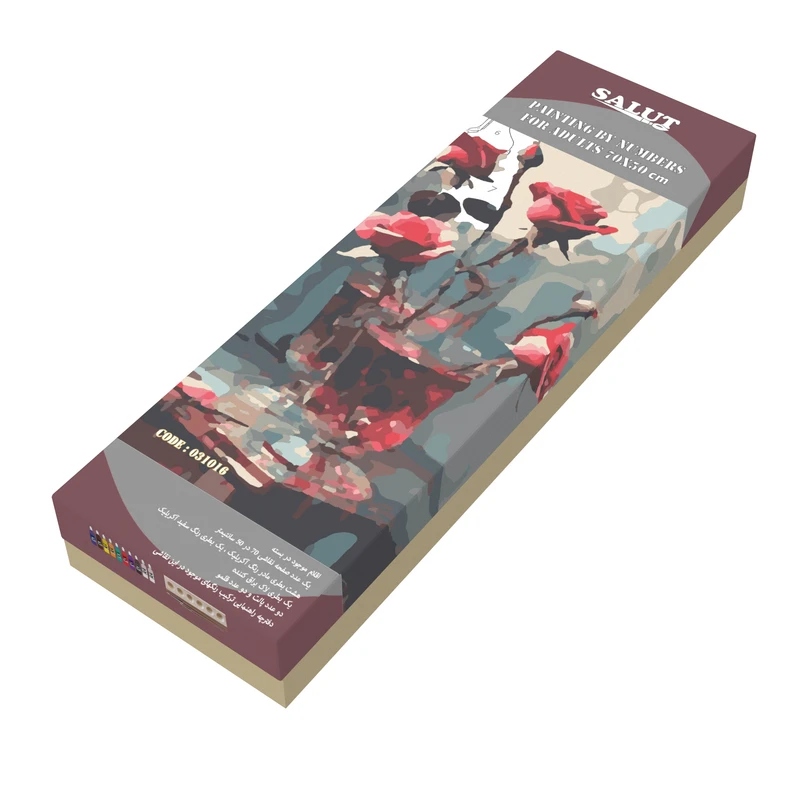 بسته رنگ آمیزی سالوت مدل آکرولیک کد 031016 مجموعه 18 عددی