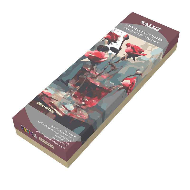 بسته رنگ آمیزی سالوت مدل آکرولیک کد 031016 مجموعه 18 عددی