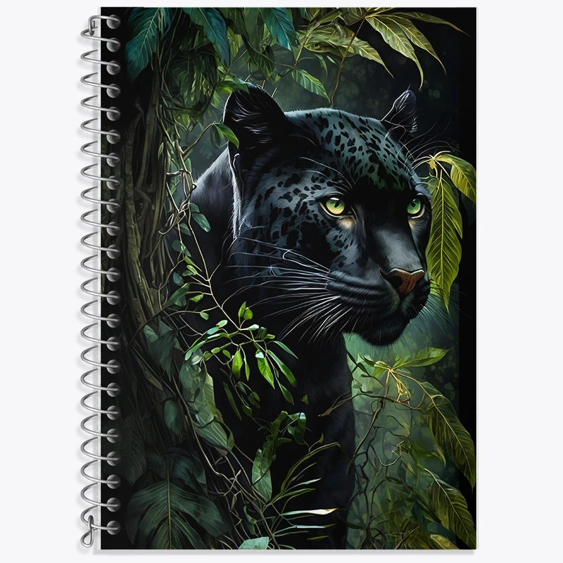 دفتر زبان 50 برگ خندالو مدل سه خط طرح جگوار کد F5889