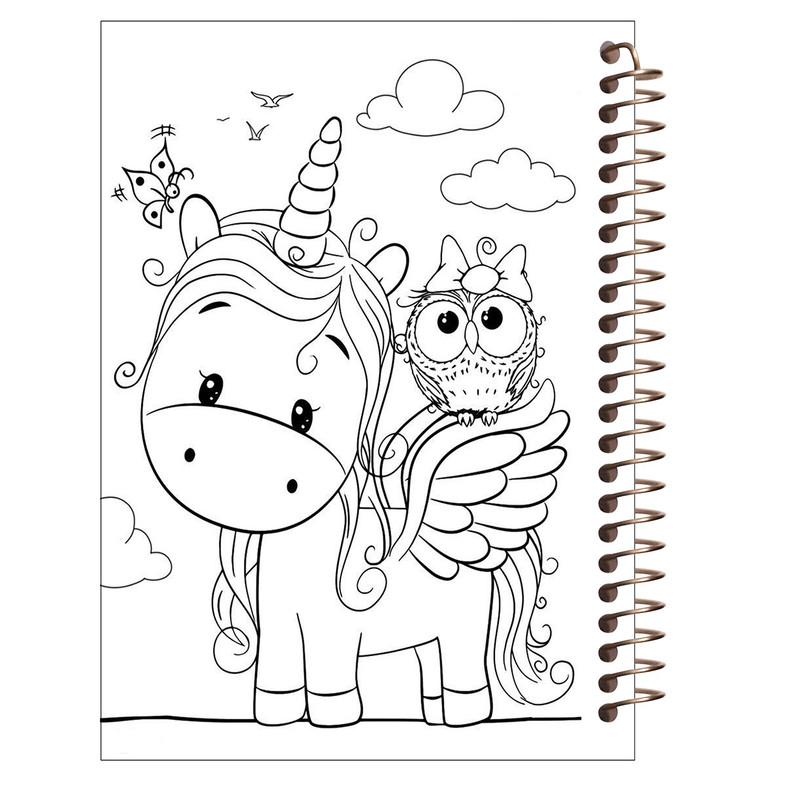 دفتر رنگ آمیزی طرح یونیکورن کد R1