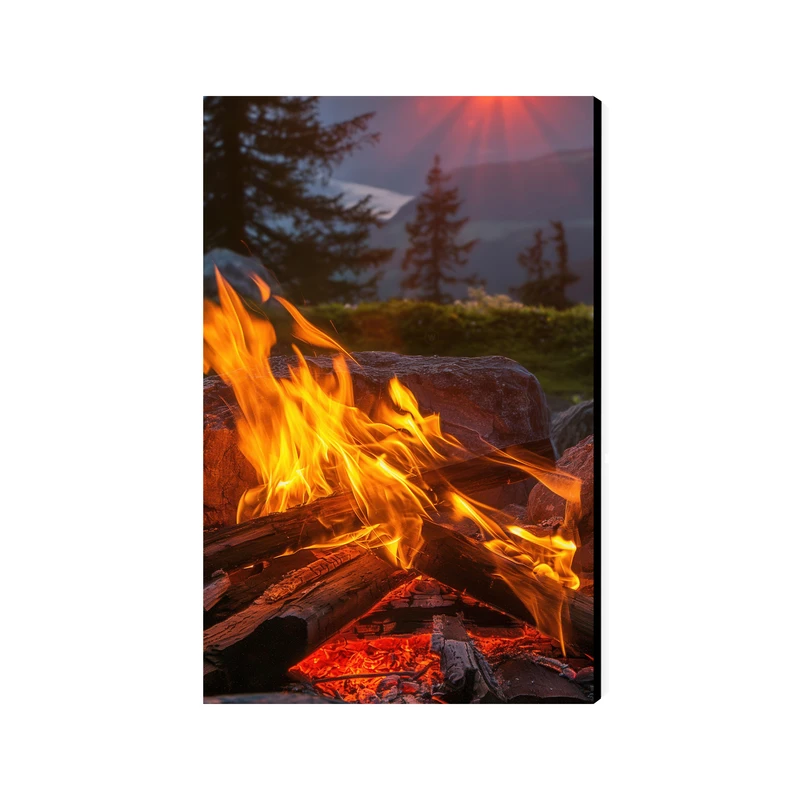 تابلو شاسی عرش مدل فانتزی منظره طبیعت و آتش کد As4540