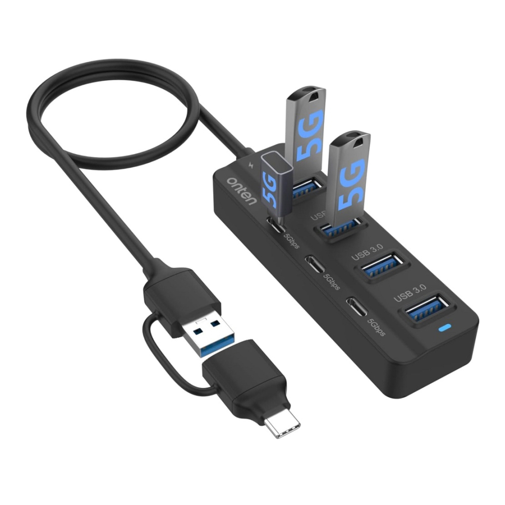 هاب 7 پورت USB/USB-C اونتن مدل OTN-UCA5306