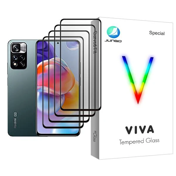 محافظ صفحه نمایش جانبو مدل Viva Glass MIX004 مناسب برای گوشی موبایل شیائومی Redmi Note 11 Pro+ 5G بسته چهار عددی