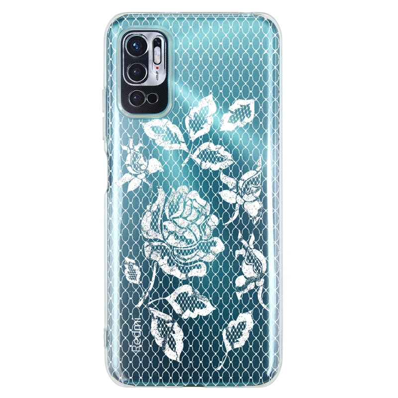 کاور مگافون طرح گل مدل C43-W مناسب برای گوشی موبایل شیائومی Redmi Note 10 5G