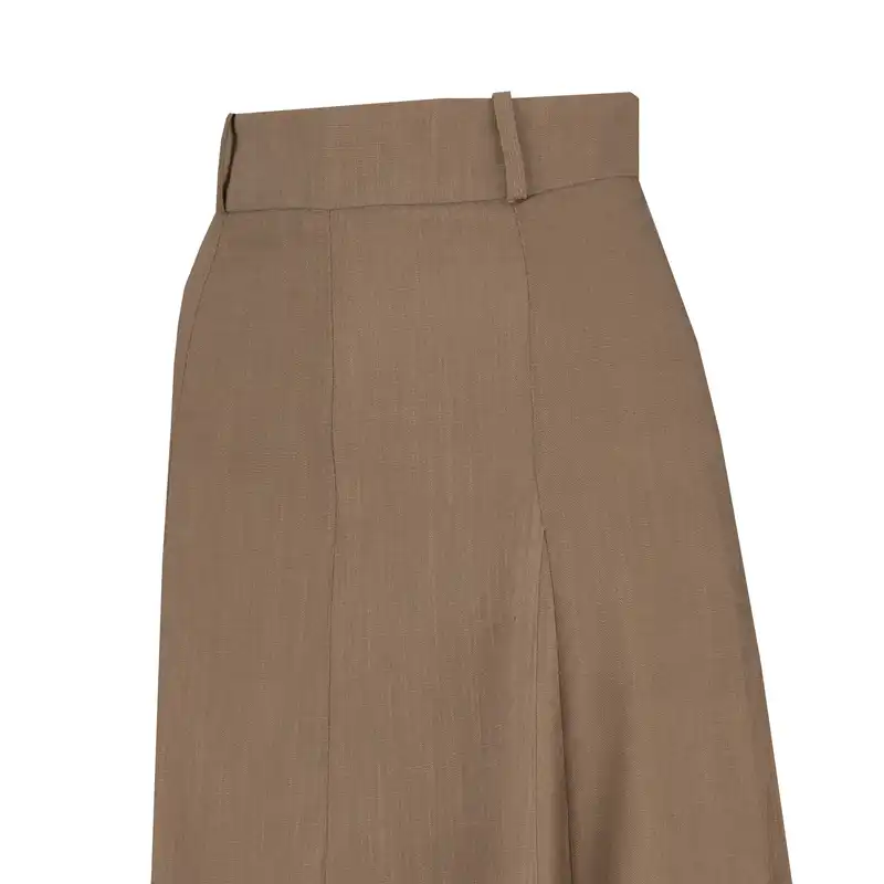 دامن زنانه سرژه مدل 210213 رنگ قهوه ای