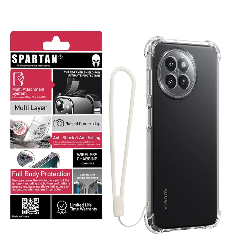 کاور اسپارتان مدل Airbag Strap مناسب برای گوشی موبایل شیائومی Civi 4 Pro 5G به همراه بندآویز