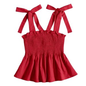 نقد و بررسی تاپ زنانه مدل بند گره ای رنگ قرمز توسط خریداران