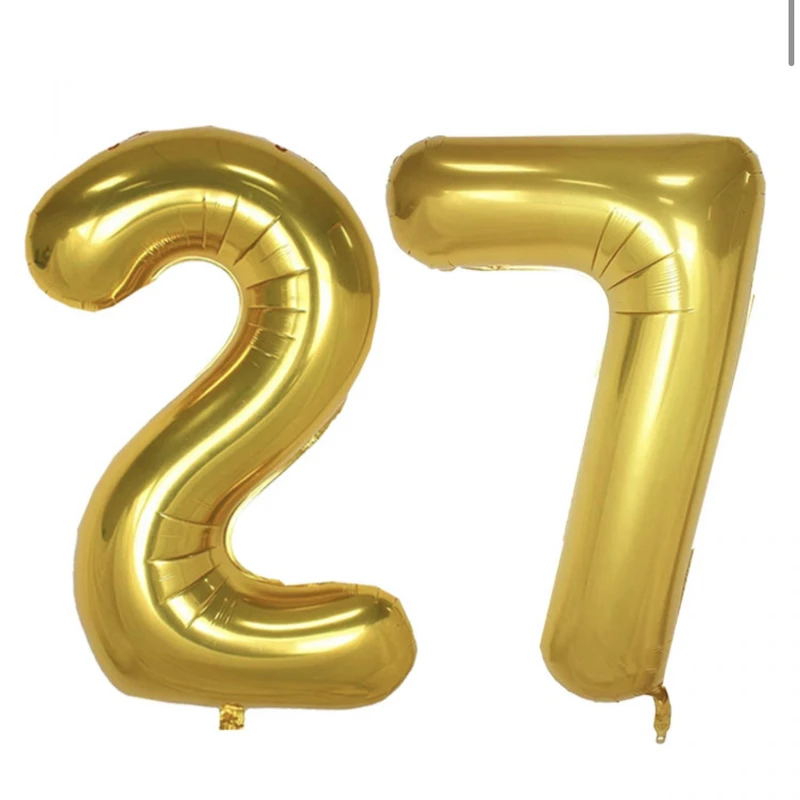 بادکنک فویلی پارتی لند تهران طرح عدد بیست و هفت کد twenty seven27 مجموعه 2 عددی