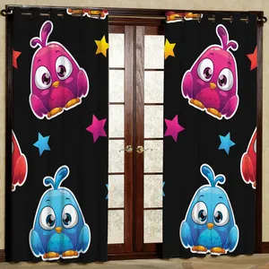 پرده مدل جوجه رنگی مخمل پانچی کد 1271L سایز 140x280 سانتی متر