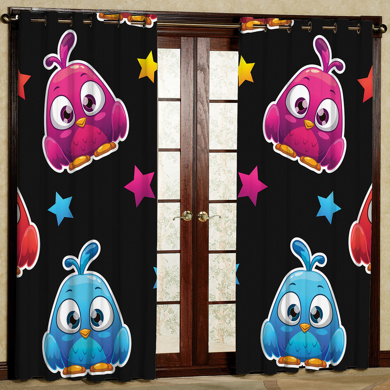 پرده مدل جوجه رنگی مخمل پانچی کد 1271L سایز 140x280 سانتی متر
